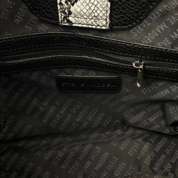Steve Madden Black & Snake Skin Purse - NWOT - Picture 10 of 11
